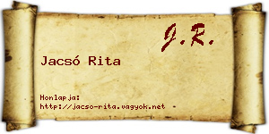 Jacsó Rita névjegykártya